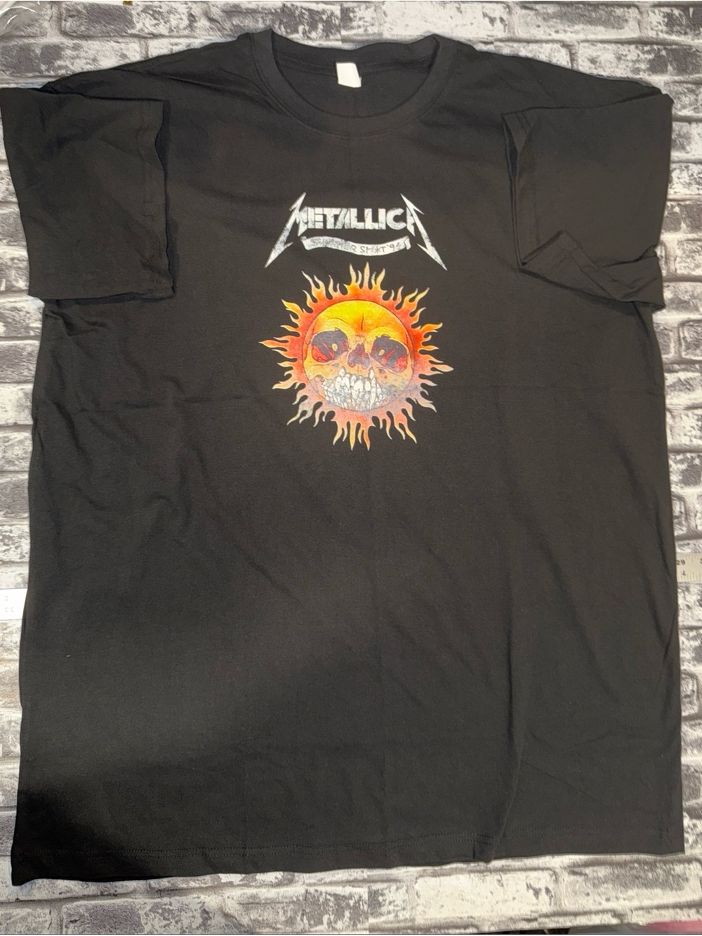Men's Metallica Graphic Band Tee T Shirt Sun Logo New Print XL X-Large - NWOT
